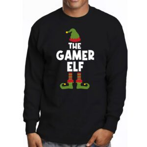 Christmas elf Matching Gamer family gaming boys kids men Longsleeve Tee 3 5