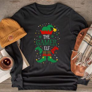 Christmas elf Matching Gamer family gaming boys kids men Longsleeve Tee