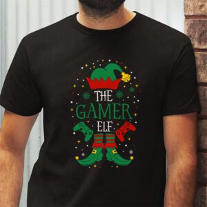 Christmas elf Matching Gamer family gaming boys kids men T Shirt 2