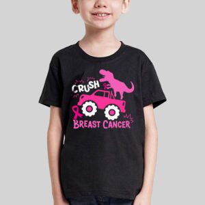 Crush Breast Cancer Awareness Monster Truck Toddler Boy T Shirt 1 1