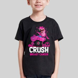 Crush Breast Cancer Awareness Monster Truck Toddler Boy T Shirt 1 2