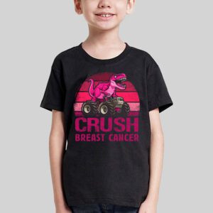 Crush Breast Cancer Awareness Monster Truck Toddler Boy T Shirt 1 3