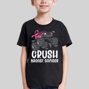 Crush Breast Cancer Awareness Monster Truck Toddler Boy T Shirt 1 4