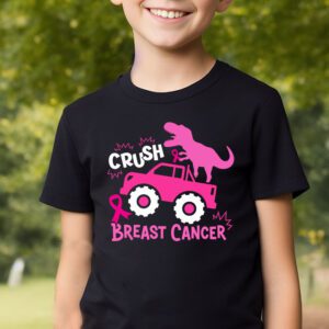 Crush Breast Cancer Awareness Monster Truck Toddler Boy T Shirt 2 1
