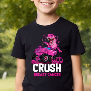 Crush Breast Cancer Awareness Monster Truck Toddler Boy T Shirt 2 2