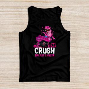 Crush Breast Cancer Awareness Monster Truck Toddler Boy Tank Top