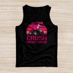 Crush Breast Cancer Awareness Monster Truck Toddler Boy Tank Top