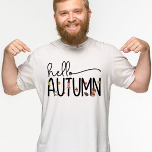 Cute Hello Autumn Season Thanksgiving and Fall Color Lovers T Shirt 2 1