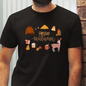 Cute Hello Autumn Season Thanksgiving and Fall Color Lovers T Shirt 2