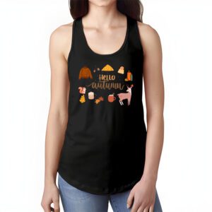 Cute Hello Autumn Season Thanksgiving and Fall Color Lovers Tank Top 1