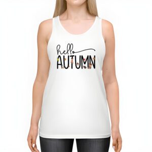 Cute Hello Autumn Season Thanksgiving and Fall Color Lovers Tank Top 2 1