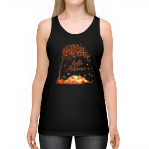 Cute Hello Autumn Season Thanksgiving and Fall Color Lovers Tank Top 2 3