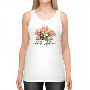 Cute Hello Autumn Season Thanksgiving and Fall Color Lovers Tank Top 2 4