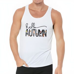 Cute Hello Autumn Season Thanksgiving and Fall Color Lovers Tank Top 3 1