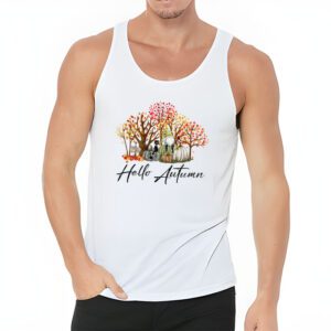 Cute Hello Autumn Season Thanksgiving and Fall Color Lovers Tank Top 3 4