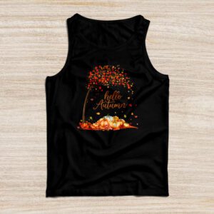 Cute Hello Autumn Season Thanksgiving and Fall Color Lovers Tank Top