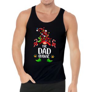 Dad Gnome Buffalo Plaid Matching Family Christmas Pajama Tank Top 3