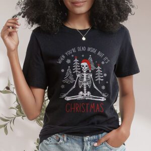Dead Inside But Its Christmas Skeleton Coffee Xmas Women Men T Shirt 1 3