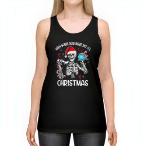 Dead Inside But Its Christmas Skeleton Coffee Xmas Women Men Tank top 2 2