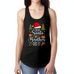 Dear Santa My Brother Did It Funny Christmas Pajama Tank Top 1 1