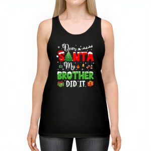 Dear Santa My Brother Did It Funny Christmas Pajama Tank Top 2 4