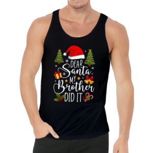 Dear Santa My Brother Did It Funny Christmas Pajama Tank Top 3 1