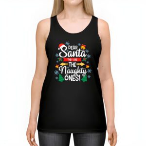 Dear Santa They Are The Naughty Ones Funny Christmas Tank Top 2