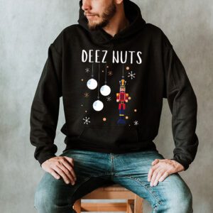 Deez Nuts Nutcracker Nut Shirt Men Women Funny Christmas Pjs Hoodie 2 4