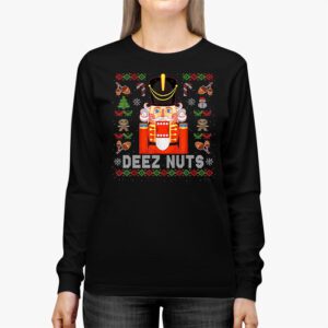 Deez Nuts Nutcracker Nut Shirt Men Women Funny Christmas Pjs Longsleeve Tee 2