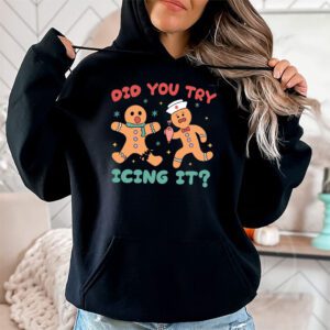 Did You Try Icing It Retro Christmas Gingerbread Nurse Squad Hoodie 1 2