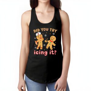 Did You Try Icing It Retro Christmas Gingerbread Nurse Squad Tank Top 1 3