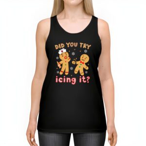 Did You Try Icing It Retro Christmas Gingerbread Nurse Squad Tank Top 2 3