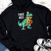 Dinosaur Christmas Tree Rex Pajamas Men Boys Xmas Lights Hoodie