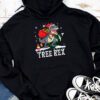 Dinosaur Christmas Tree Rex Pajamas Men Boys Xmas Lights Hoodie