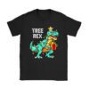 Dinosaur Christmas Tree Rex Pajamas Men Boys Xmas Lights T-Shirt