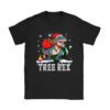 Dinosaur Christmas Tree Rex Pajamas Men Boys Xmas Lights T-Shirt
