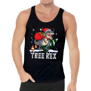 Dinosaur Christmas Tree Rex Pajamas Men Boys Xmas Lights Tank Top 3 3