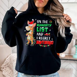 Donkey Christmas On The Naughty List And I Regret Nothing Hoodie 1