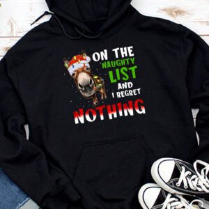 Donkey Christmas On The Naughty List And I Regret Nothing Hoodie