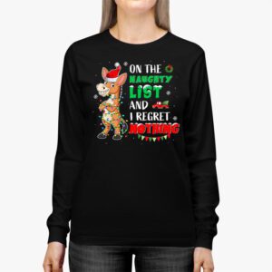 Donkey Christmas On The Naughty List And I Regret Nothing Longsleeve Tee 2 Donkey Christmas On The Naughty List And I Regret Nothing Longsleeve Tee 2