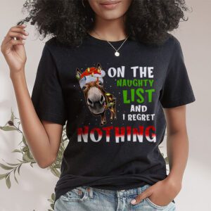 Donkey Christmas On The Naughty List And I Regret Nothing T Shirt 1 3