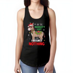 Donkey Christmas On The Naughty List And I Regret Nothing Tank Top 1 1