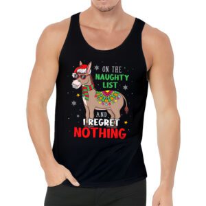 Donkey Christmas On The Naughty List And I Regret Nothing Tank Top 3 1