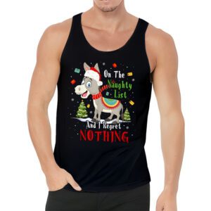 Donkey Christmas On The Naughty List And I Regret Nothing Tank Top 3 2