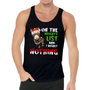 Donkey Christmas On The Naughty List And I Regret Nothing Tank Top 3 3