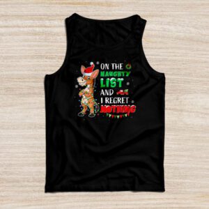 Donkey Christmas On The Naughty List And I Regret Nothing Tank Top