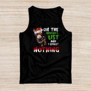 Donkey Christmas On The Naughty List And I Regret Nothing Tank Top