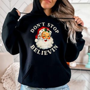 Dont Stop Believin Santa Funny Christmas Boys Kids Gifts Hoodie 1 3