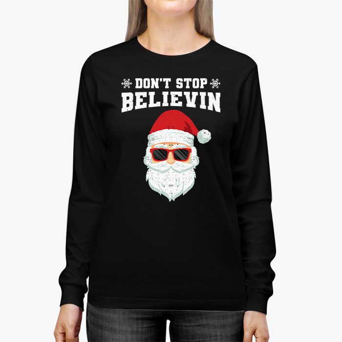 Dont-Stop-Believin-Santa-Funny-Christmas-Boys-Kids-Gifts-Longsleeve-Tee-2 Dont Stop Believin Santa Funny Christmas Boys Kids Gifts Longsleeve Tee 2 4
