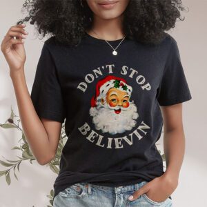 Dont Stop Believin Santa Funny Christmas Boys Kids Gifts T Shirt 1 3